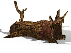 toon textured dead tree 3D Model