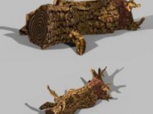 toon textured dead tree Modelo 3D