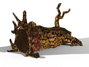 toon textured dead tree 3D Model