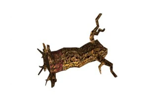 toon textured dead tree 3D Model