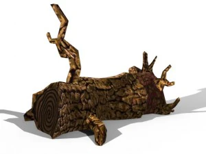 toon textured dead tree 3D Model