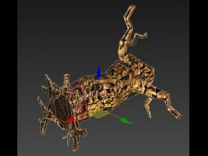 toon textured dead tree 3D Model