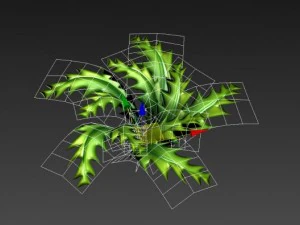 toon and realistic fern plant 3D Model