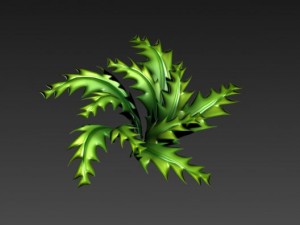 toon and realistic fern plant Model 3D