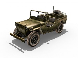 willys army jeep Modelo 3D