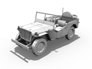 willys army jeep 3D Model