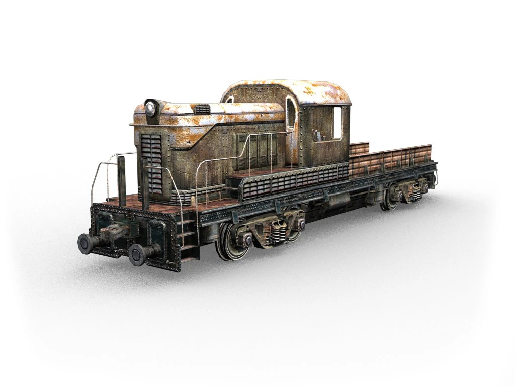 locomotive 3D Model .c4d .max .obj .3ds .fbx .stl .blend 