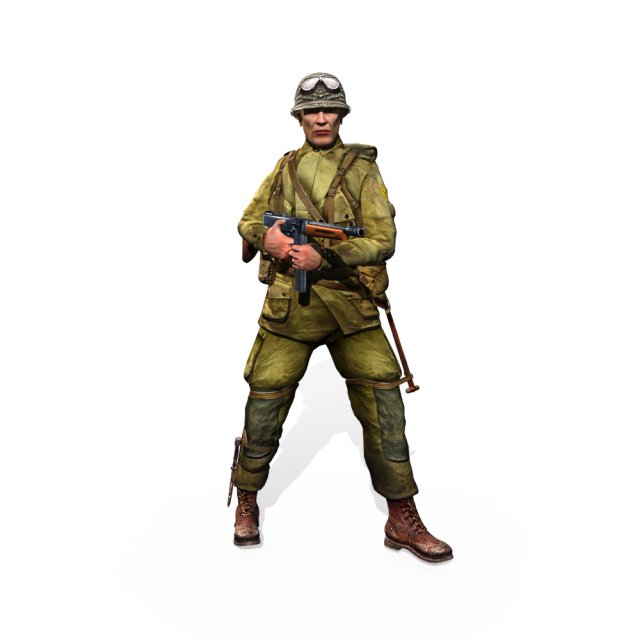 Wwii American Soldier 3d Model In Man 3dexport