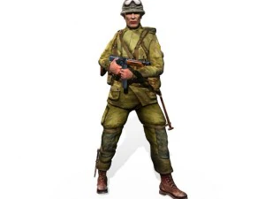 amerikanischer Soldat im zweiten Weltkrieg 3D Modell