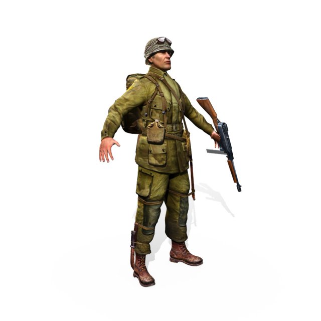 wwii american soldier 3D Model in Man 3DExport