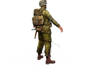 wwii american soldier 3D Model