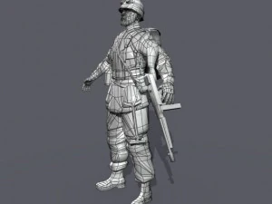 wwii american soldier 3D Model