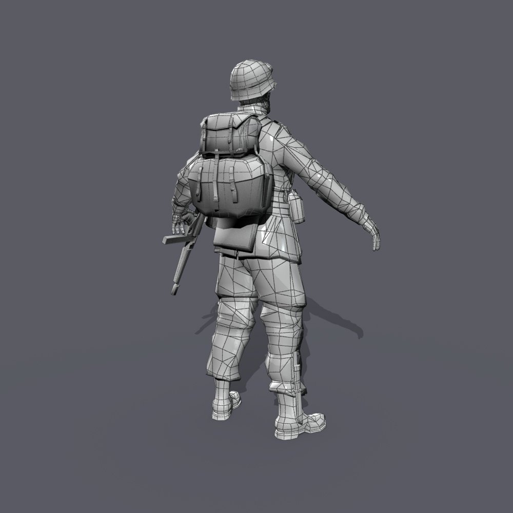 Wwii American Soldier 3d Model In Man 3dexport