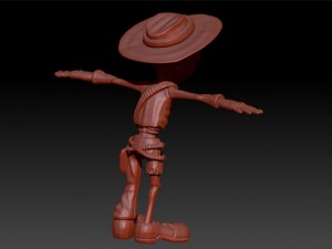 toon cowboy zombie character Modelo 3D