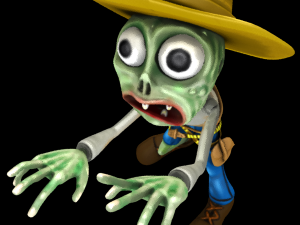 toon cowboy zombie character Modelo 3D