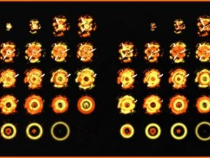 2d explosion animations pack 3D Model