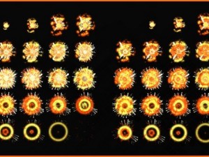 2d explosion animations pack Modello 3D