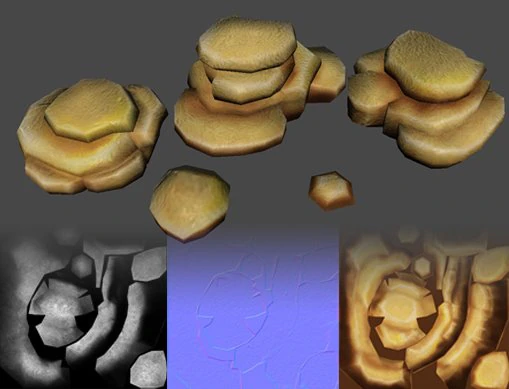 desert stones 3D Model .c4d .max .obj .3ds .fbx .stl .blend