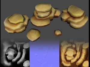 kamienie pustynne Model 3D