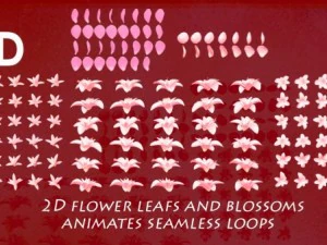 Blumen, Blätter und Blüten 3D Modell