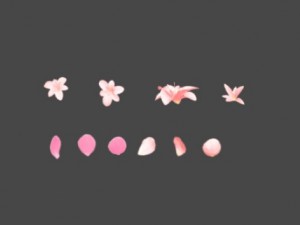 flowers leafs and blossoms 3D Model