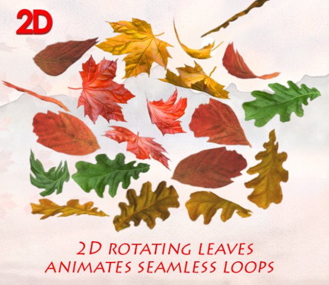 animated tree leaves particles 3D 模型 .c4d .max .obj .3ds .fbx .stl .blend 
