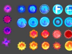 2d animated orbs 3D Model