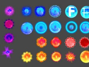 2D анимированные шары 3D Модель