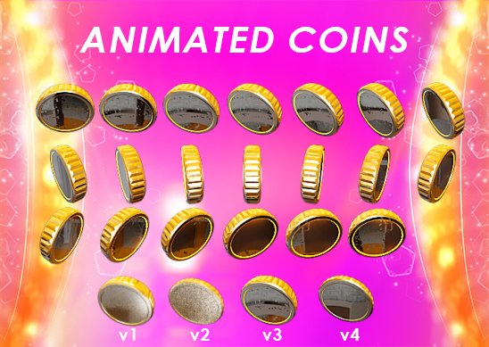 2d animated coin Modelo 3D .c4d .max .obj .3ds .fbx .stl .blend 