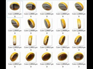 2d animated coin 3D Model