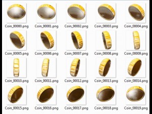 2d animated coin Modelo 3D