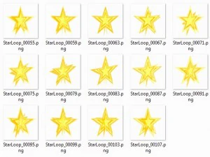 2d animated stars 3D Model