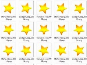 2d animated stars 3D Model