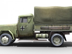 wwii german henschel truck 3D Model