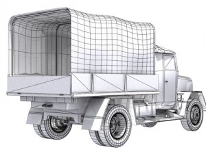wwii german henschel truck 3D Model