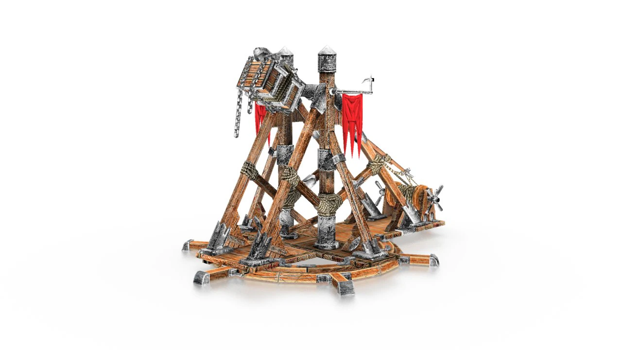 medievil trebuchet 3D Model .c4d .max .obj .3ds .fbx .stl .blend 