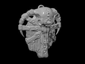 fantasy orcish shield 3D-Modell