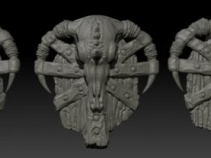 fantasy orcish shield 3D-Modell