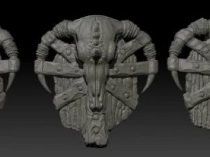 fantasy orcish shield 3D Model