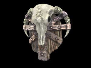 fantasy orcish shield 3D Model