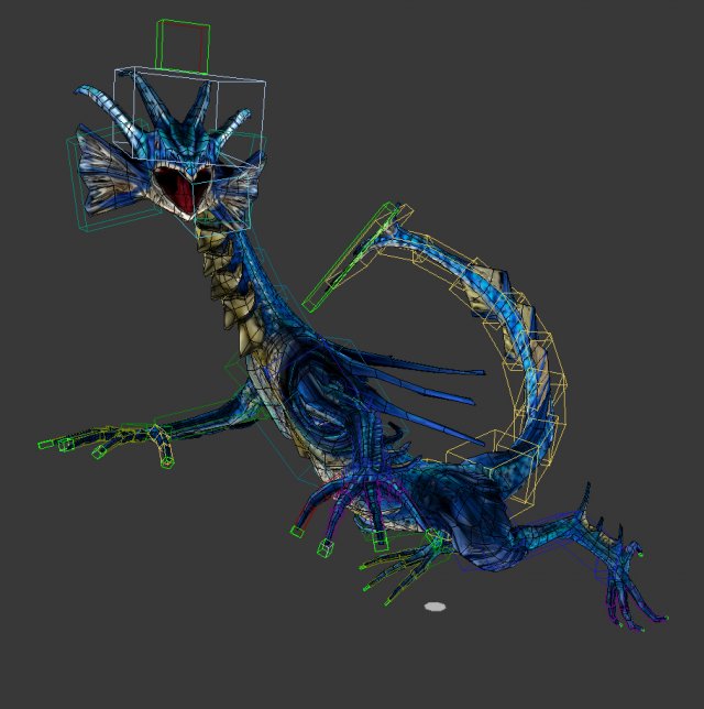toon water dragon 3D 模型 .c4d .max .obj .3ds .fbx .stl .blend 