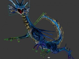 toon water dragon 3D Модель