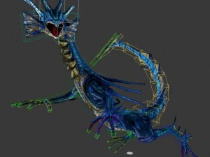 Toon-Wasserdrache 3D Modell