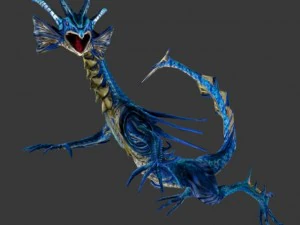 toon water dragon 3D Model