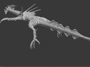 toon water dragon 3D 模型