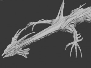 toon water dragon 3D 模型
