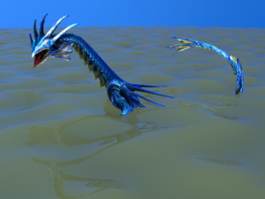 toon water dragon 3D 模型