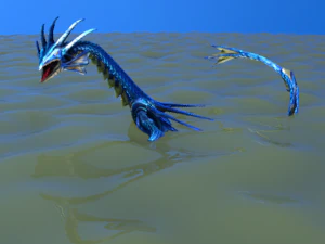 toon water dragon 3D Model
