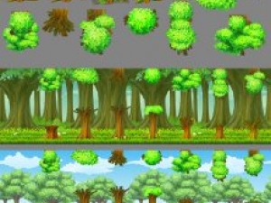 2d toon forest map elements CG テクスチャ