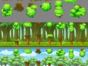 2d toon forest map elements CG Textures